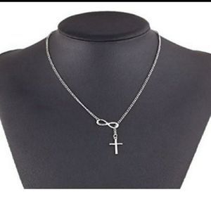 Infinity Cross Pendant Necklace